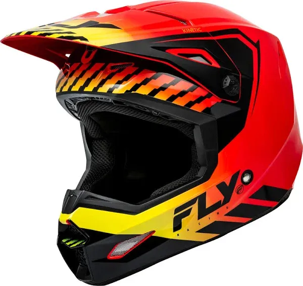 Fly Racing F73-8658X Kinetic Menace Helmet Red/Black/Yellow XL