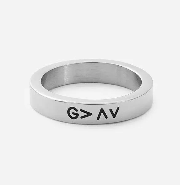 Silver God is Greater than the Highs and Lows Ring