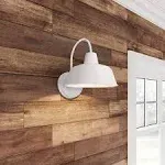 Mason Barn Light Indoor/Outdoor Wall Mount Modern Industrial Farmhouse Design House Wall Light for Patio, Garage, Bathroom, Office, Kitchen, 8-Inch, Forest Green, 579342