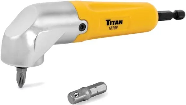 Titan 16189 90-Degree Magnetic Right Angle Drill Attachment for Impact Drivers and Drills