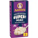 Annie's Super! Mac Shells Macaroni & Cheese Dinner, White Cheddar (6 oz)