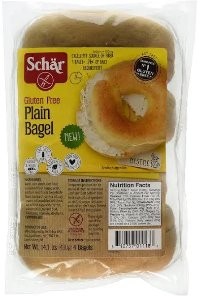 Schar Gluten Free Plain Bagels