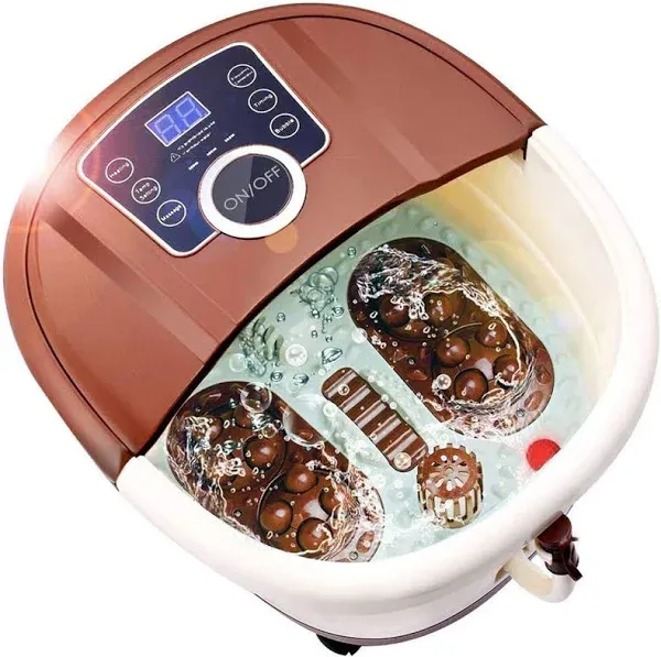 Foot Spa Bath Massager w/Heat,16 Pedicure Spa Motorized Shiatsu Roller Massage^✅