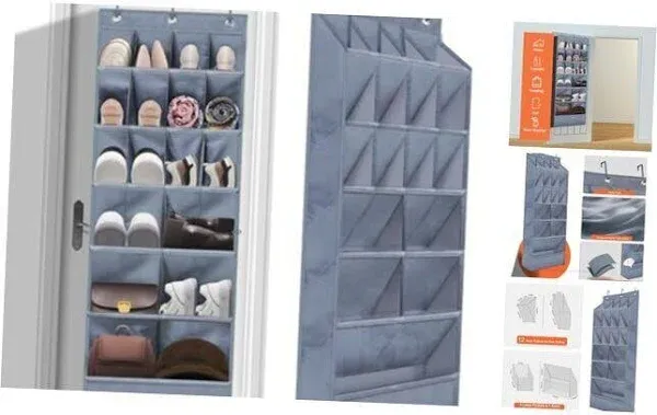 YOKMIVEM Over the Door Shoe Organizers with Large Pocket Hanging Shoe Rack for Closet Shoe Holder Back of Door