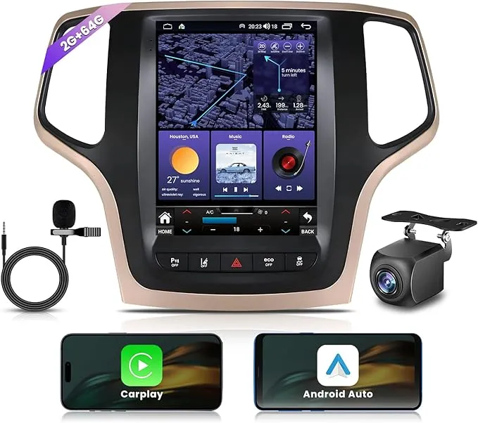 Android 12 Car Radio for Jeep Grand Cherokee WK 2014-2020 with Wireless Carpl...