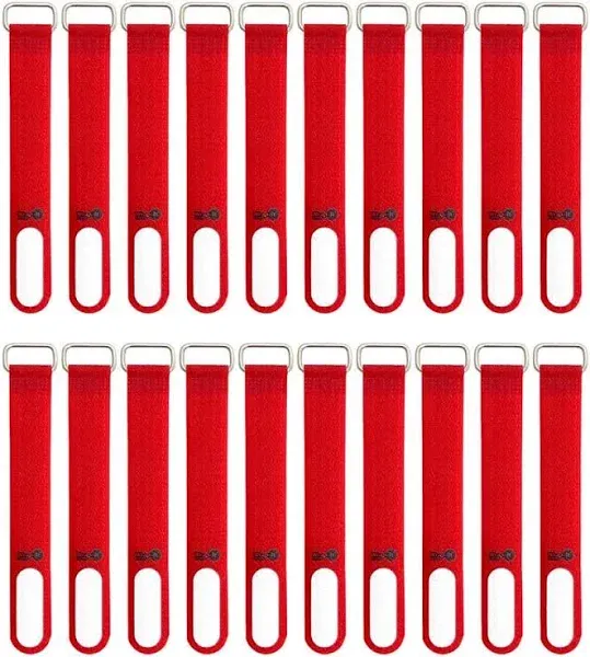 Wrap-It Storage Cinch-Straps 5" 20 Pack Red