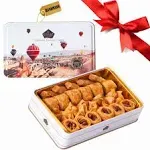 Cerez Pazari Assorted Baklava Gift Basket - 8.47 oz, 22-23 pcs, Turkish Dessert with Pistachio, Walnut, Cashew, Hazelnut - No Preservatives