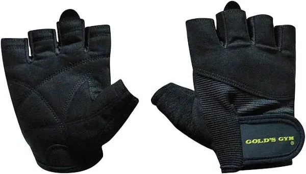 Gold&#039;s Gym Wrist Wrap Gloves Weightlifting Leather Extra Small Small XS/S 