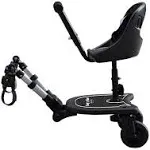 Englacha 2-in-1 Cozy X Rider, Black -Child Rider Stroller Attachment with Saddle