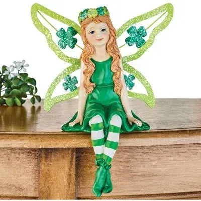 Collections Etc St. Patrick's Day Celtic Fairy Sitter Figurine