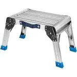 Step Stool and Working Platform 350 lbs. Capacity Foldable Anodized Aluminum by Haul-Master