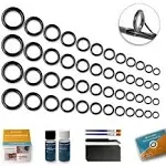 Fishing Rod Repair Kit,Fishing Pole Eyelet Ceramic Insert Eyes Repair 