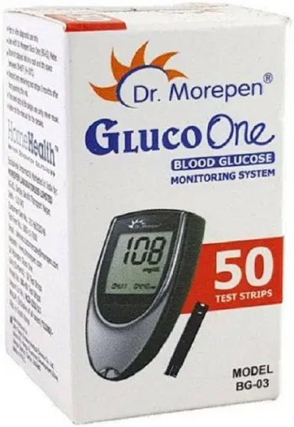 Blood Sugar Glucose Monitor 50 Test Strips with Multicolor in Package