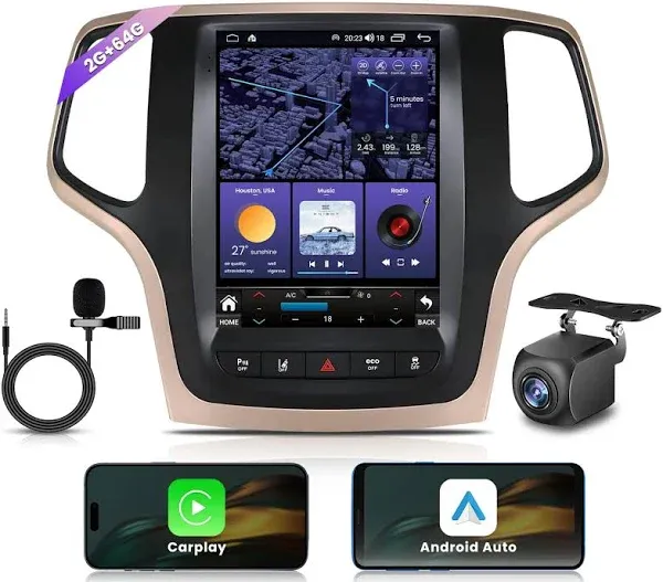 Android 12 Car Radio for Jeep Grand Cherokee WK 2014-2020 with Wireless Carpl...