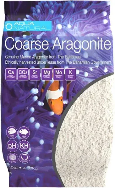 Coarse Aragonite 10lb Sand for Reef, Saltwater and Marine Aquariums