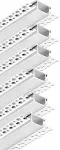 Flow.month 6Pack 6.6ft (2m/pcs) Drywall LED Profile Channel System, Trimless Recessed Plaster LED Aluminum Channel with Flange for 20mm LED Strip, GYP