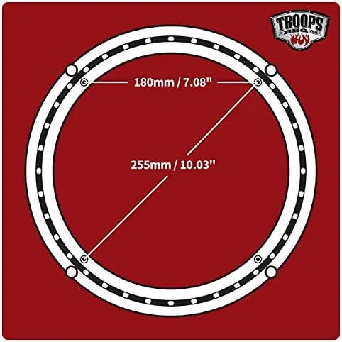 TROOPS BBQ Lazy Susan Turntable Ring - Heavy-Duty Aluminum Lazy Susan Bearing Hardware Single-Row Ball Bearings for Heavy Loads (225 lbs. Capacity) - 8 Inches