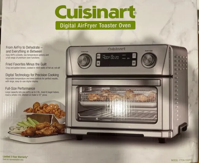 Cuisinart CTOA-130PC2 Digital Model Airfryer Toaster Oven 0.6 cu ft *Dented*