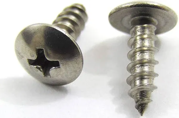 #4 X 1/2" Stainless Truss Head Phillips Wood Screw (100pc) 18-8 (304) Stainless Steel Screws by Bolt Dropper, ssd Screws