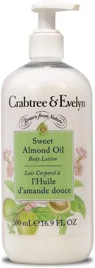 Crabtree &amp; Evelyn Sweet Almond Oil LOTION 16.9 fl.oz 500ml Brand NEW with PUMP