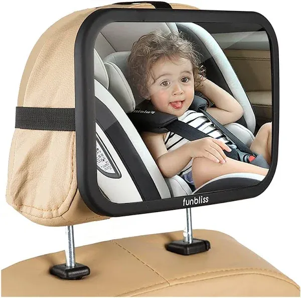 #123  Baby Car Mirror  Most Stable Backseat Mirror With Premium Matte...