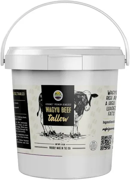 Cornhusker Kitchen Premium Rendered Wagyu Beef Tallow Tub