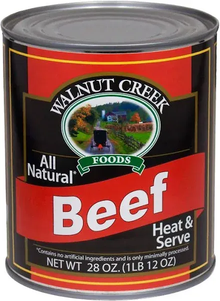 AmishTastes Walnut Creek Canned Beef Chunks, All Natural, Heat &amp; Serve