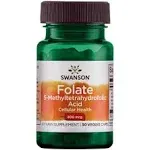 Swanson Folate 5-Methyltetrahydrofolic Acid 800 mcg 30 Capsules