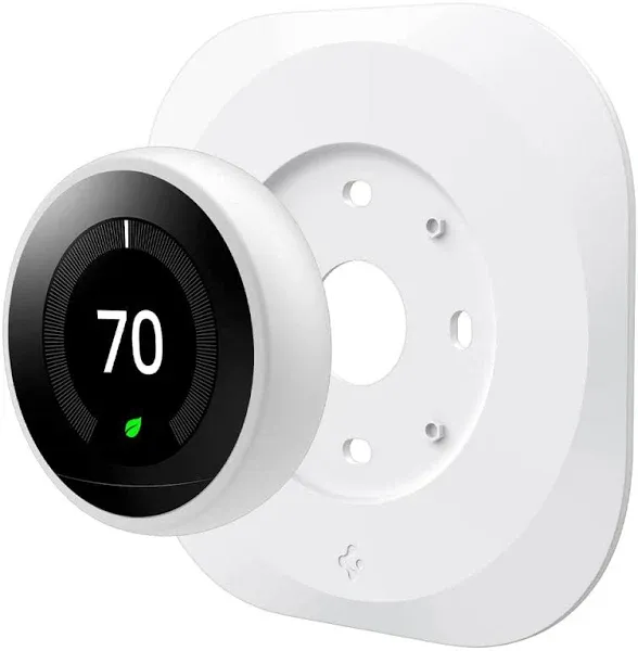 Spigen Wall Plate for Google Nest Learning Thermostat ONLY Matte White