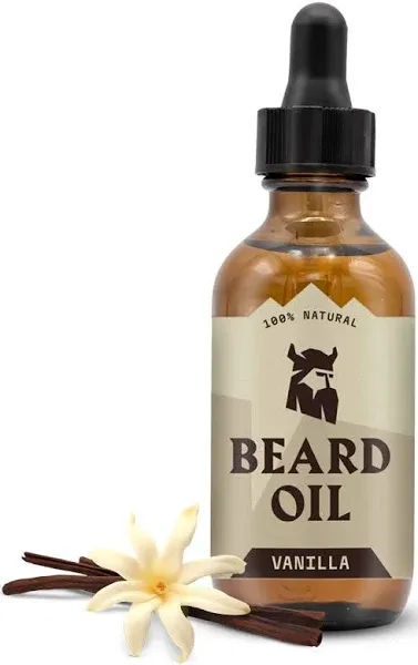 Vanilla Beard Oil for Men Naturally Derived Conditioner with Argan &amp; Jojoba Oils