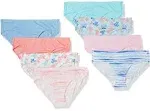 Hanes Ultimate Girls' Underwear, Pure Comfort Organic 100% Cotton Panties, Briefs & Hipsters, 8-Pack