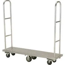 Global Industrial 242045 Global Industrial&#153; Aluminum Deck Narrow Aisle U-Boat Platform Truck 63 x 16 1500 Lb. Cap.