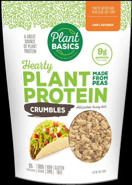 Plant Basics Hearty Plant Protein Unflavored 1 lb Non-GMO