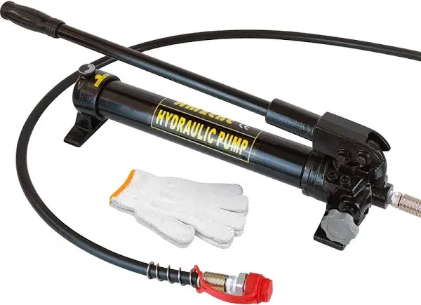 Amzcnc 10000 psi Hydraulic Hand Pump 2 Speed Power Pack Hydraulic Lifting Pump.