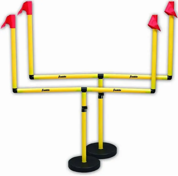 Multi-Color Youth Football Goal Post Set - Easy Assemble Adjustable Height Goals