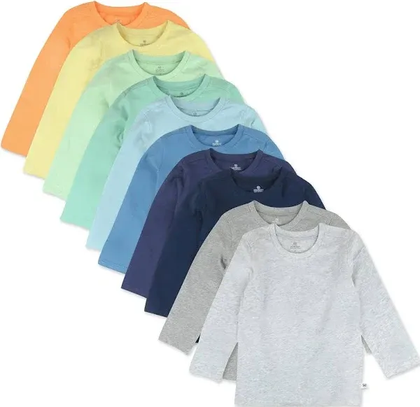 HonestBaby Multipack Long Sleeve T-Shirts Tee 100% Organic Cotton Baby