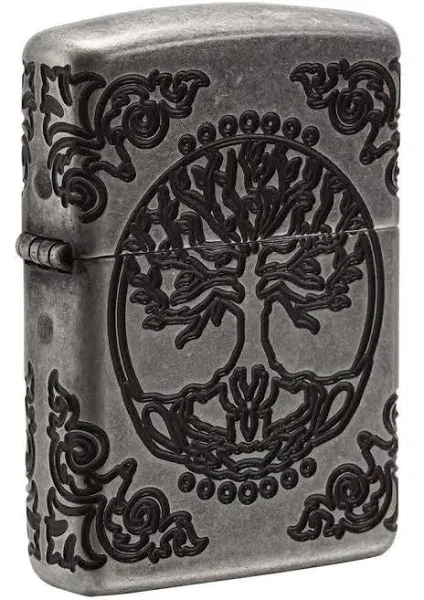 Zippo 29670, Tree of Life Deep Carved Antique Silver Finish Lighter