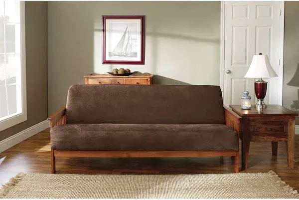 Sure Fit Soft Suede Woven Futon Slipcover, Taupe