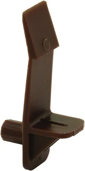 Prime-Line MP9117-100 Self-Locking Shelf Support Peg with 3/4 In. Shelf, 1/4 In., Brown (100 Pack)