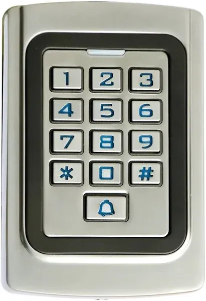 IP68 Waterproof Universal 12V 24VDC Metal Case Digital Wired Keypad for Garage Door, Gate Opener and Access Control Systems