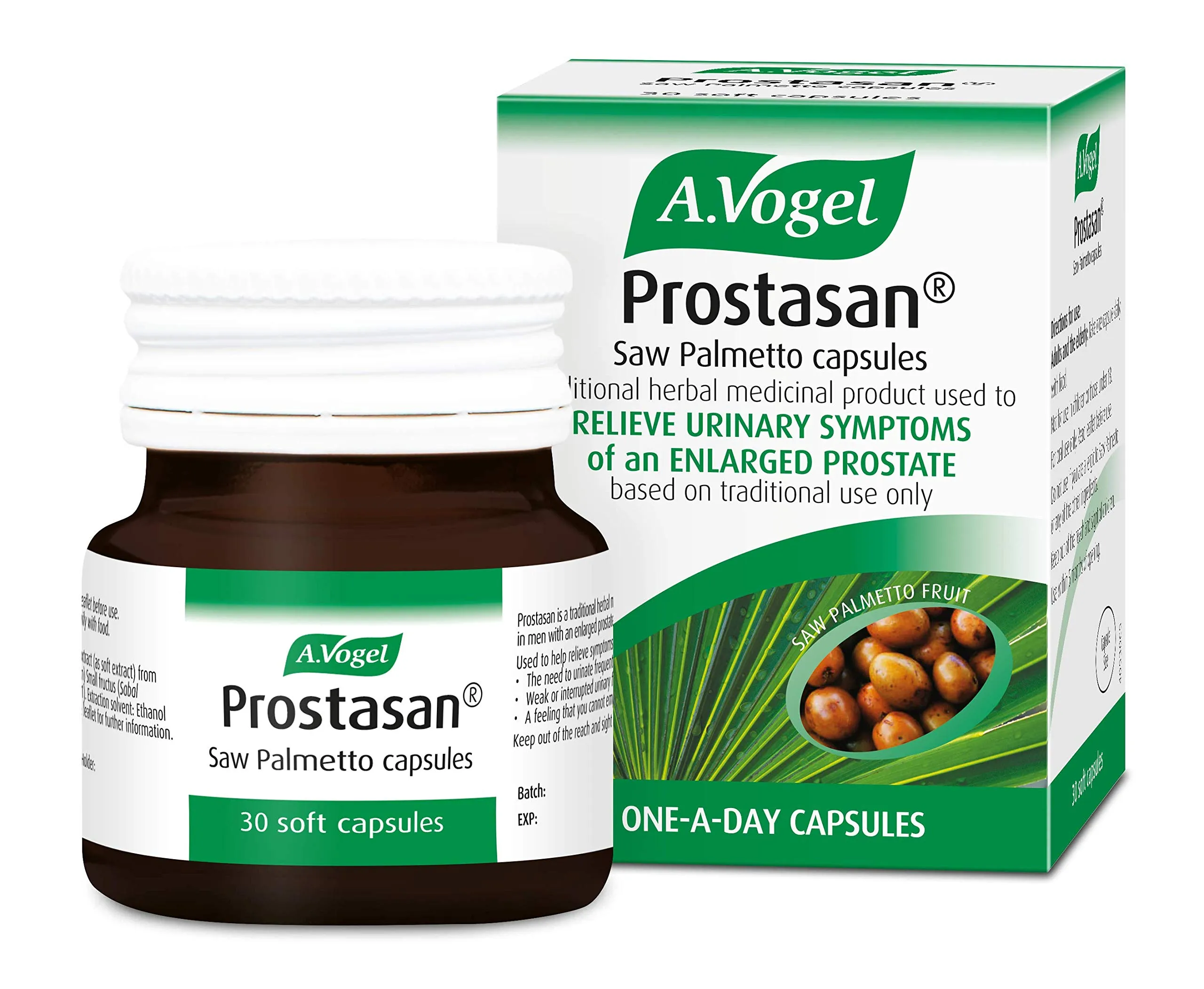 A Vogel Prostasan For Normal Prostate Function Sao Palmetto Fruit 30 Caps