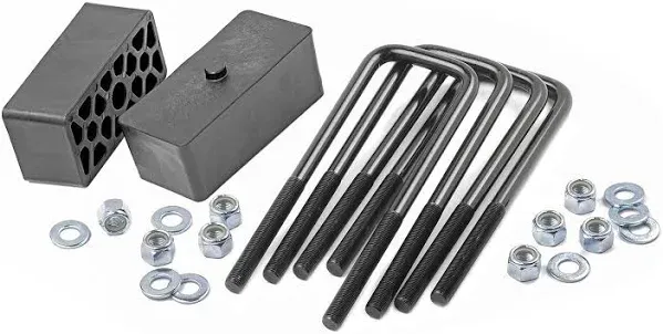 Rough Country 2&#034; Block &amp; U-bolt Kit for 2005-2023 Toyota Tacoma - 6549