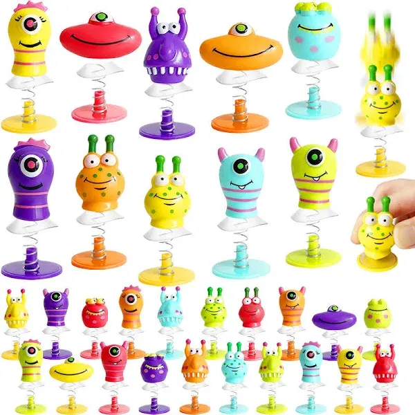 30 PCS Spring Launchers Toys,Big Eye Monster Jumping Popper Toy,Pop Up Bouncy Spring Toys for Kids,Pinata Toys,Goodie Bags,Classroom Prizes