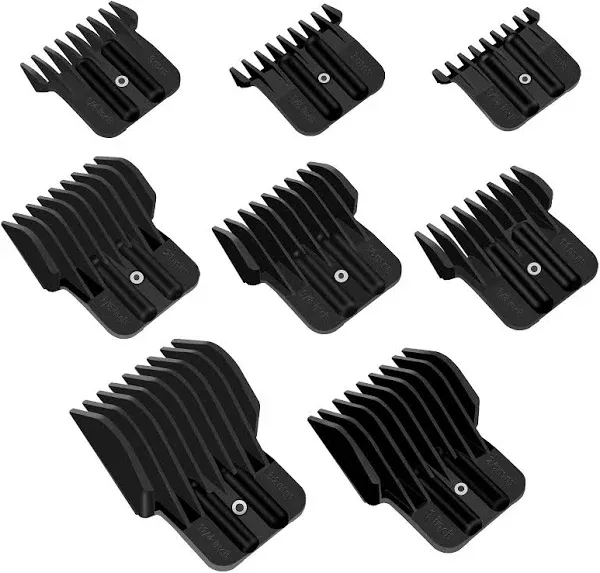 8 Pack Clipper Guards for Wahl Detailer &amp; Andis T Outliner &amp; Babyliss PRO, 1/32&#034;