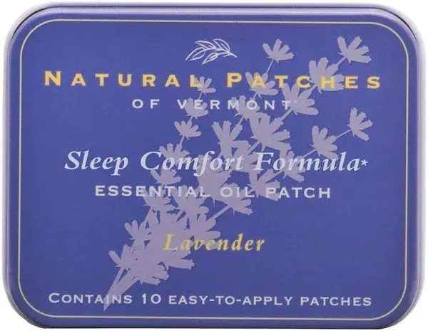 Natural Patches of Vermont Lavender Sleep Comfort Essential Oil Body Patches