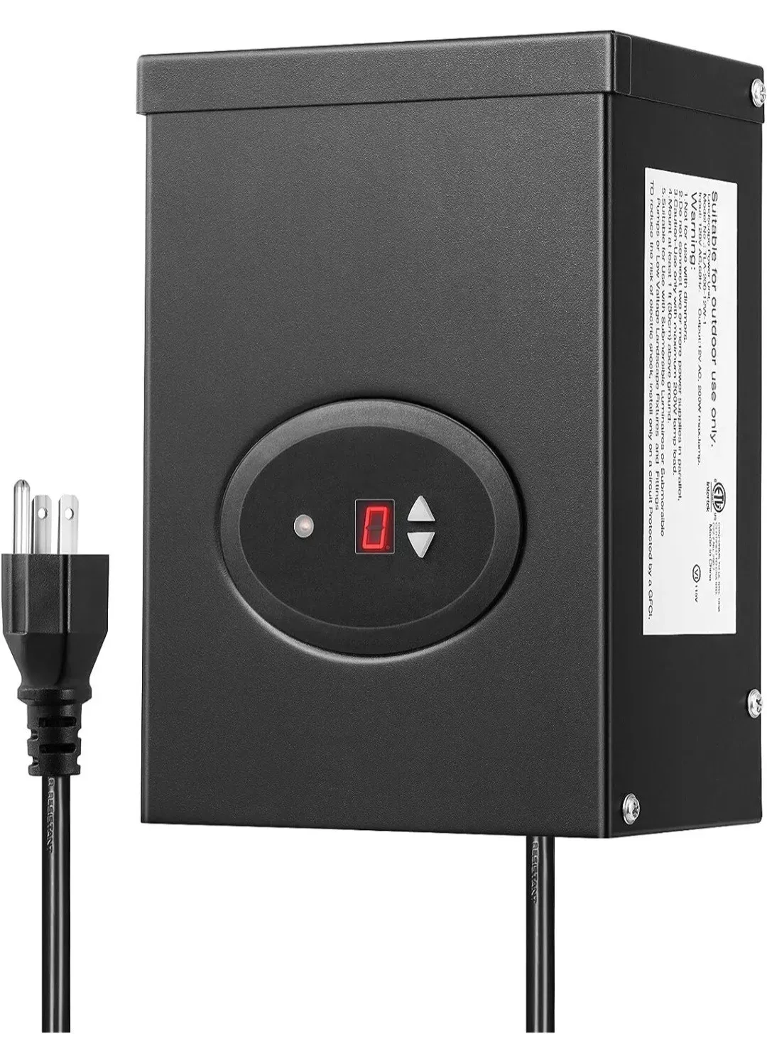 DEWENWILS Low Voltage Landscape Transformer 300W, W/ Timer and Photocell Sensor