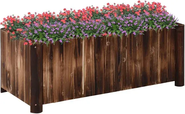 Outsunny 48" x 20" x 18" Raised Garden Bed Raised Planter Box