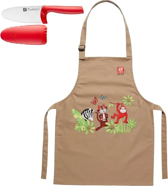 ZWILLING Twinny Kids Chef's Knife and Apron Set