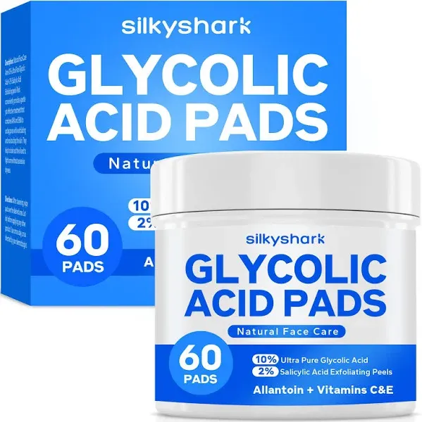 Glycolic Acid Resurfacing Pads (60 Count), 10% Ultra Pure Glycolic Acid + 2% Salicylic Acid, Exfoliating Peel Pads for Face, Effective Chemical Peel, Radiant Skin Renewal