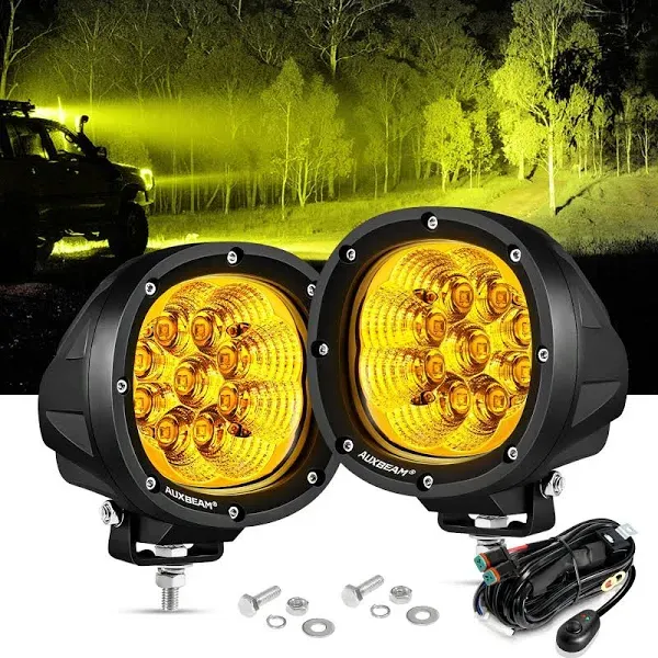 AUXBEAM 2x 4" 90W LED Work Light Bar Flood Pods For Polaris RZR XP 900 800 1000  | eBay